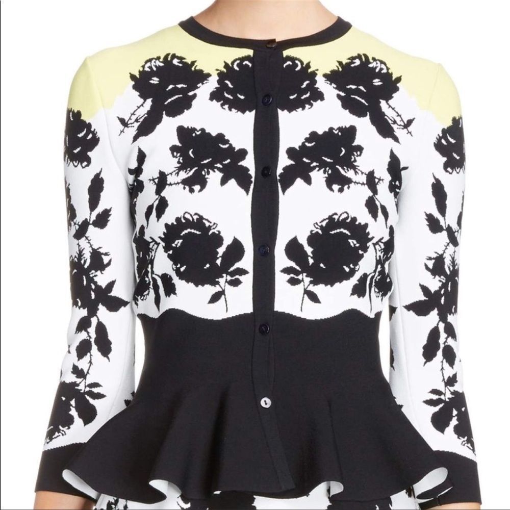 Alexander MCQueen Rose Jacquard Cardigan